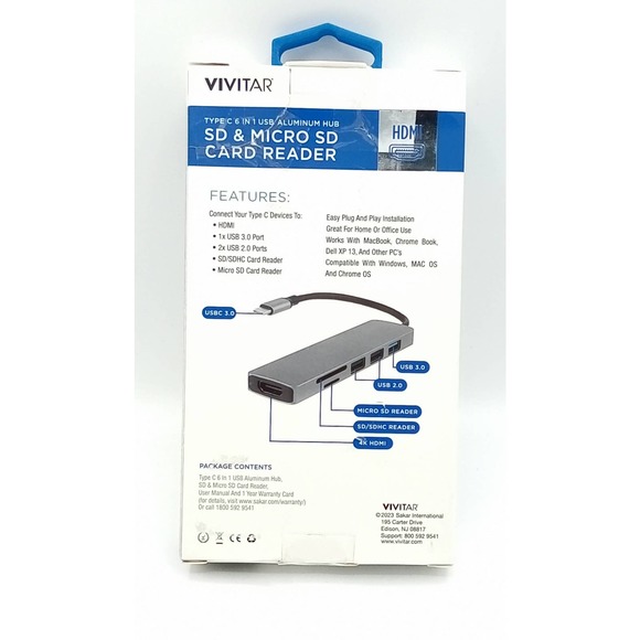 Vivitar 6-in-1 SD and Micro SD Card Reader - Picture 4 of 5